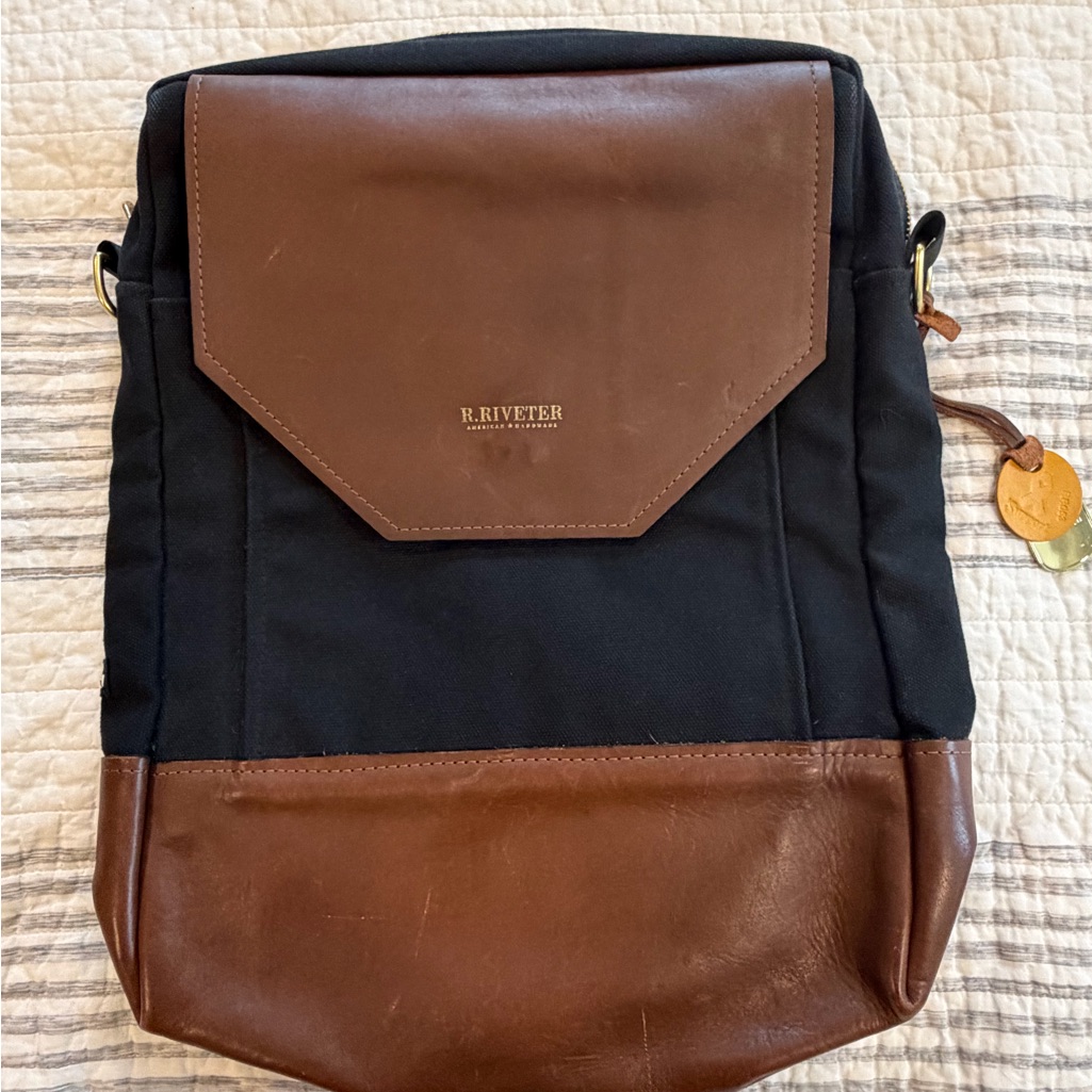 R. Riveter Corbin Canvas And Leather Back Pack